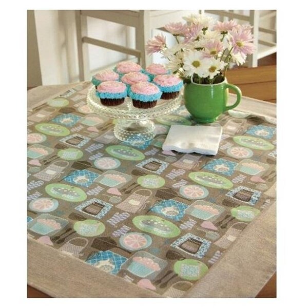 Heritage Lace Heritage Lace TA-3636 Tasty 36 x 36 in. Table Topper - Truffle TA-3636T - main